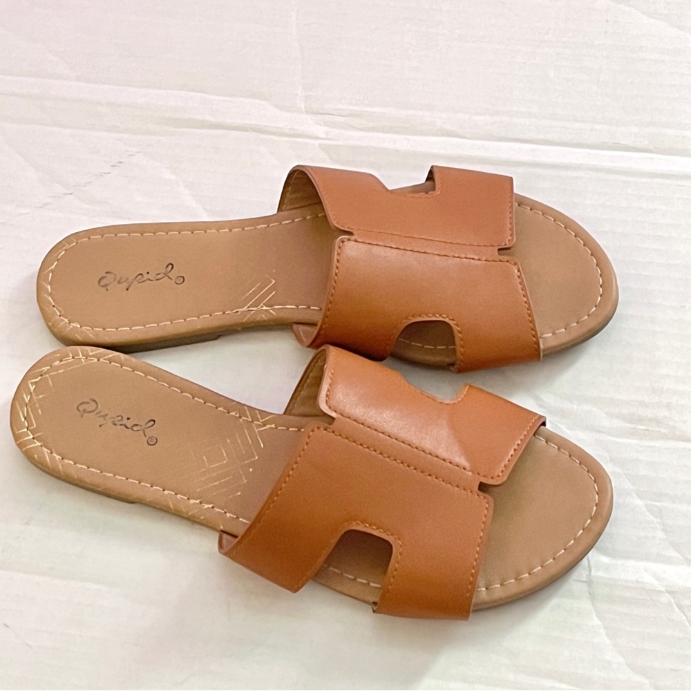 Qupid Slip On Sandal Flats